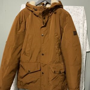 Lucky Brand Women's Hooded Puffer Jacket in Caramel